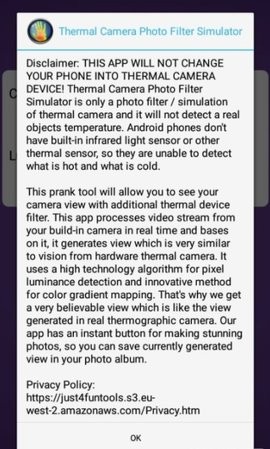 Thermal Camera Photo Filter Simulator
