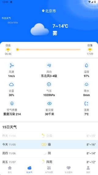 天气预报云