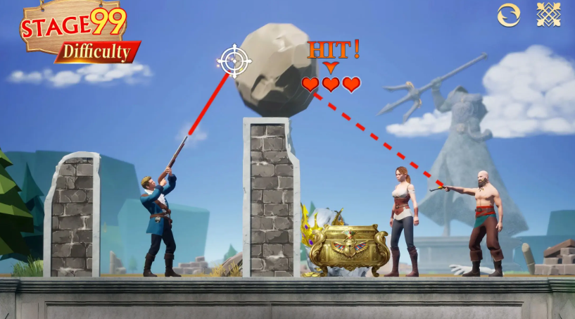 子弹射击金银岛之谜