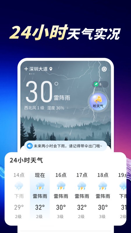 天气预报分秒报