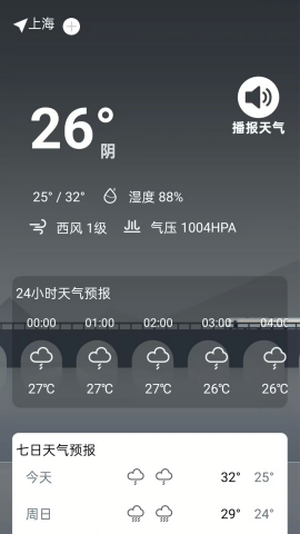 本地天气雨报准