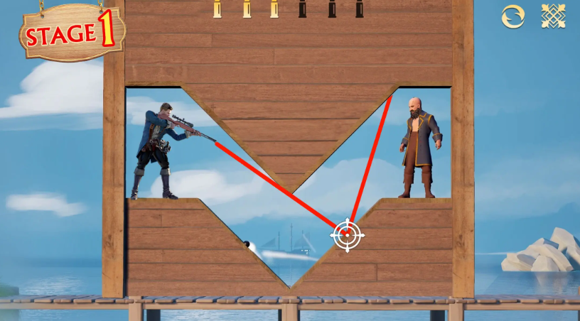 子弹射击金银岛之谜