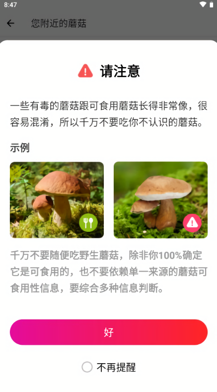 蘑菇识别扫一扫小程序