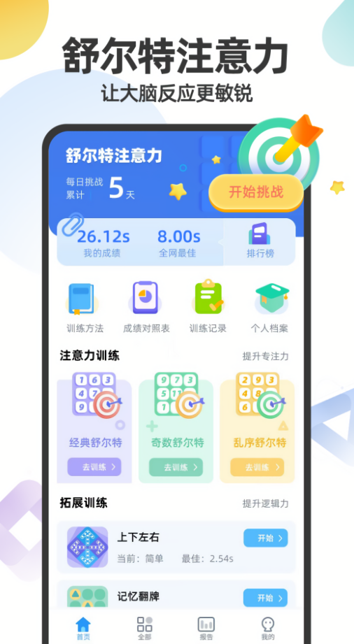 舒尔特注意力测试app