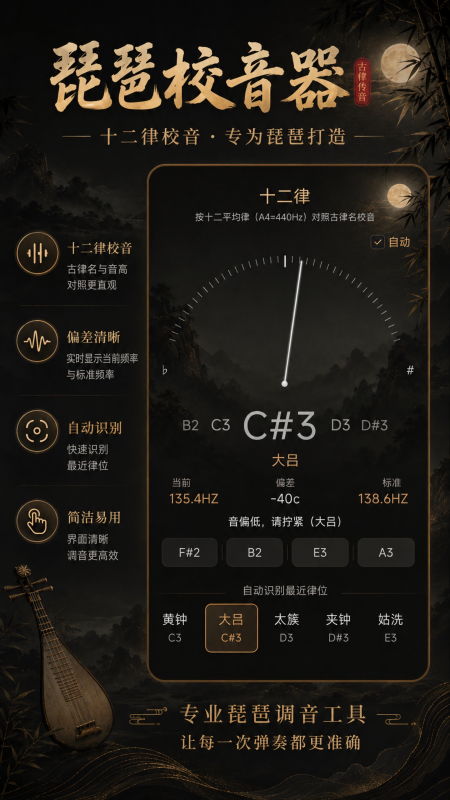 琵琶校音器